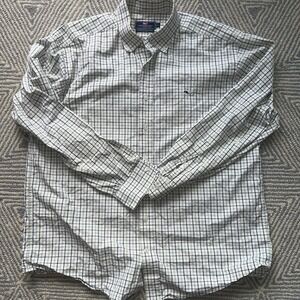 Vineyard Vines Classic Fit Whale Shirt - White/Blue/Green - Large‎